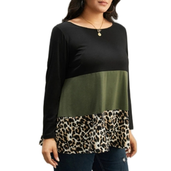 NWT   BloomChic   Woman's   Size 26 (4X)   Top   Green & Black - Picture 5 of 13